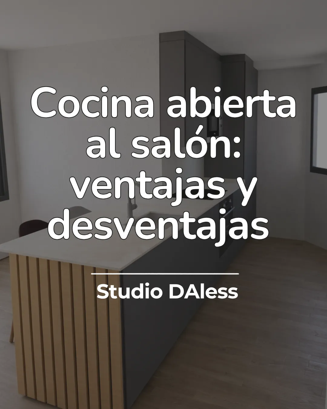 Cocina abierta al salón ventajas y desventajas en viviendas de Las Rozas